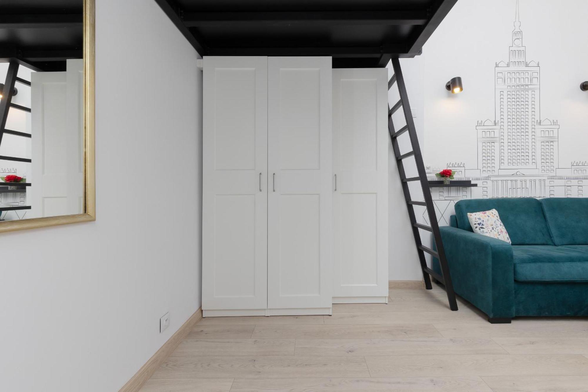 Aleja Wyzwolenia Studio with Mezzanine Warsaw Downtown by Noclegi Renters Bagian luar foto